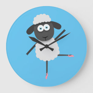 Baaa llerina große wanduhr