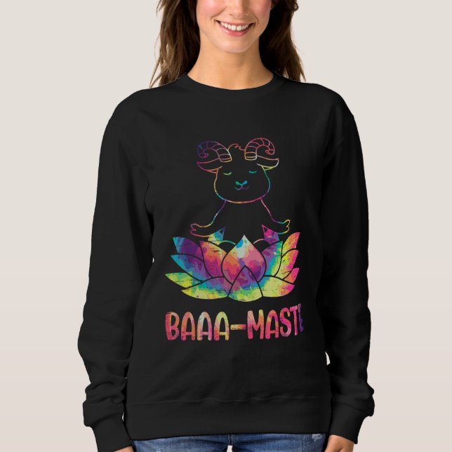 Baaa-Maste Livestock Herd Yoga Meditate Farm Anima Sweatshirt (Vorderseite)