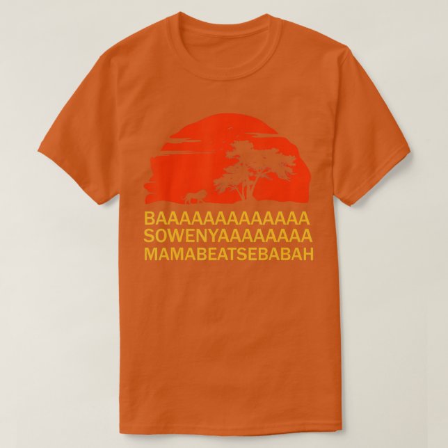 BAAA SOWENYAAA African King Lion T-Shirt (Design vorne)