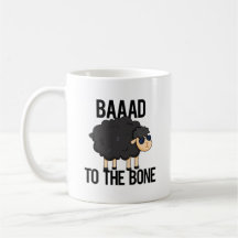 Baaad zum Knochen-Funny Black Sheep Puff