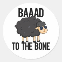 Baaad zum Knochen-Funny Black Sheep Puff
