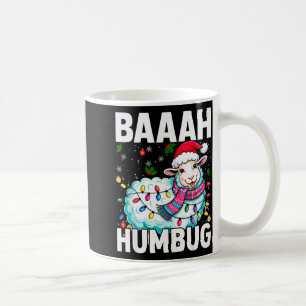 Baaah Humbug Schaf Weihnachtsbeleuchtung Lustig An Kaffeetasse