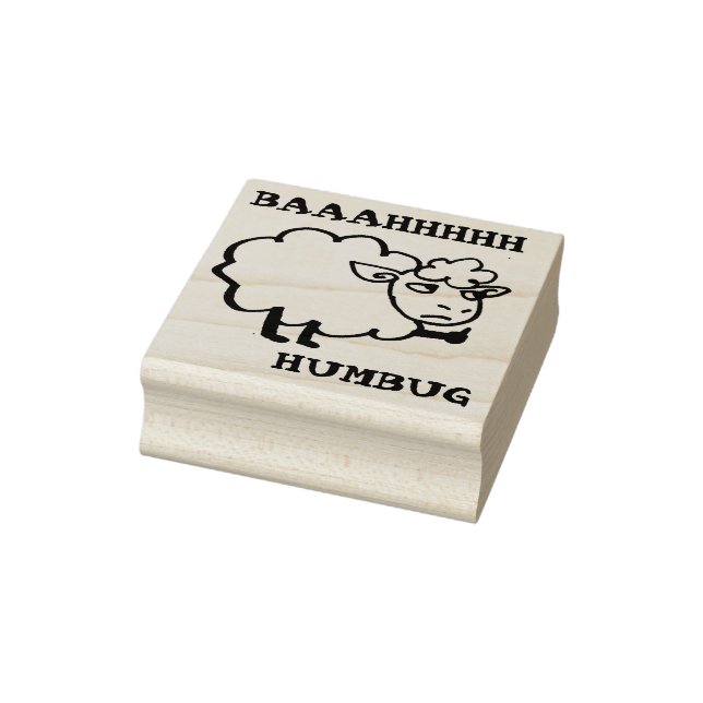 BAAAHHH HUMBUG Sheep Gummistempel (Stempel)