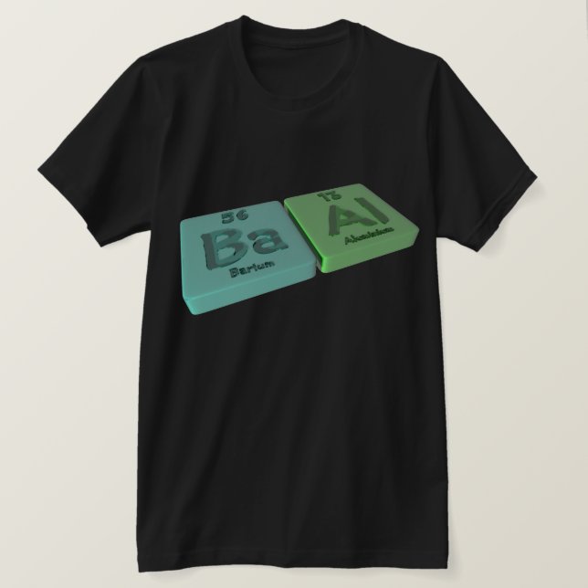 Baal als Ba-Barium und Al-Aluminium T-Shirt (Design vorne)