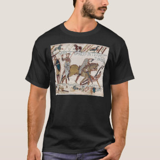 Baaugen Tapestry. King Harold is killed. Arrow in T-Shirt