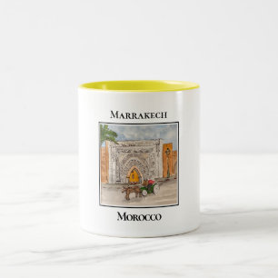 Bab Agnaou, Haupttor, Marrakesch, Marokko Zweifarbige Tasse