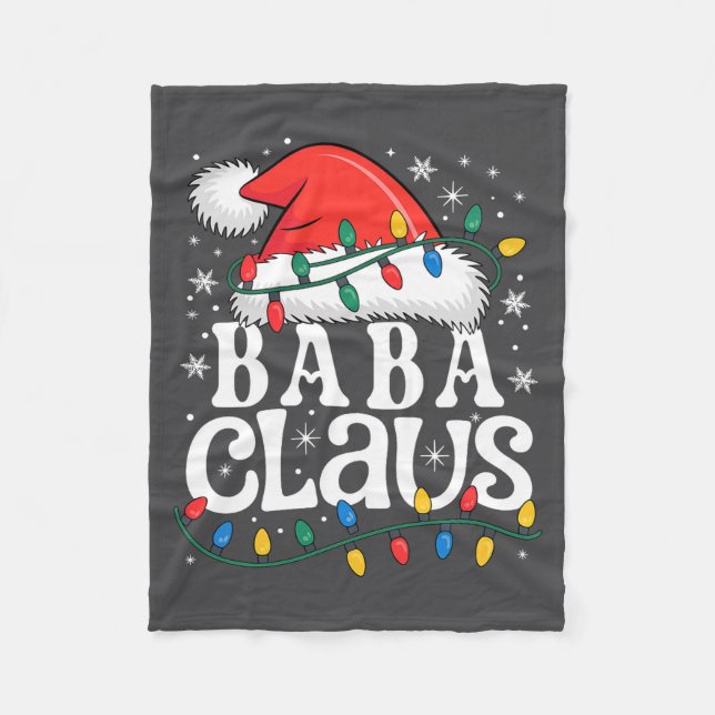Baba Claus Funny Xmas Christmas Grandma Holiday St Fleecedecke (Vorderseite)