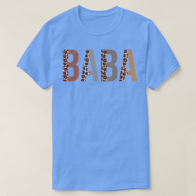 Baba Leopard Print Mama Niedlich Mütter Day Funny  T-Shirt (Design vorne)