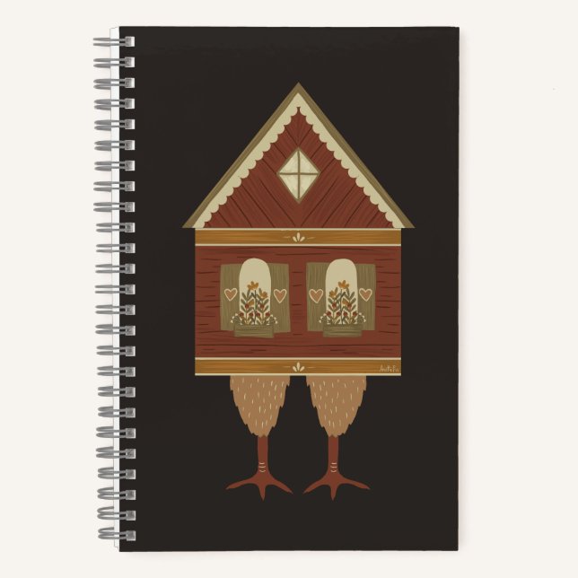 Baba Yaga A5 Notebook Notizbuch (Vorderseite)