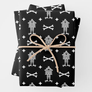 Baba Yaga's Hütte Folklore Wrapping Paper Sheets Geschenkpapier Set