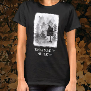 Baba Yagas Hütte Gruseliger Halloween T-Shirt