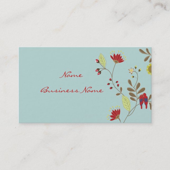 Babados Parrots Profil/DIY Hintergrundfarbe Visitenkarte (Vorderseite)