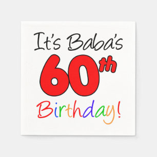 Babas 60. Geburtstag Serviette