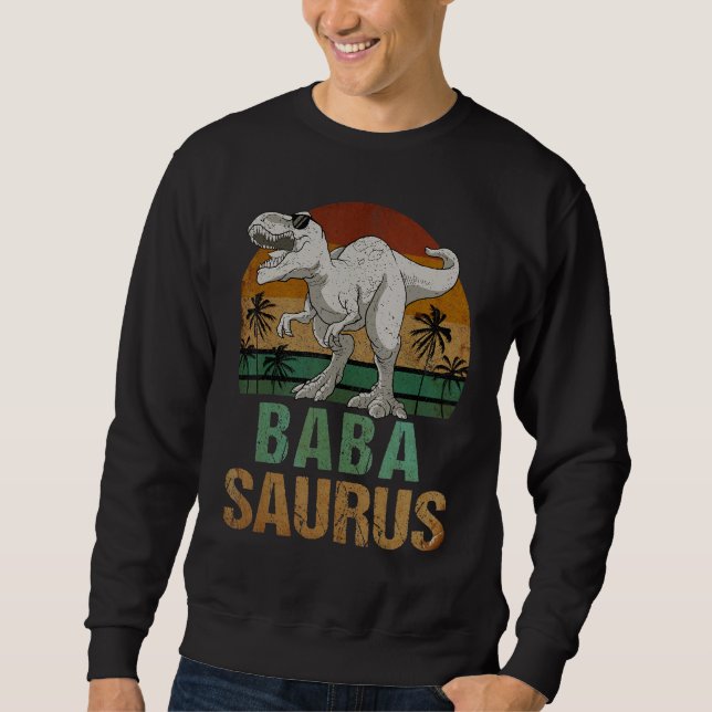 Babasaurus Dinosaur Baba Saurus Vintage Father's D Sweatshirt (Vorderseite)