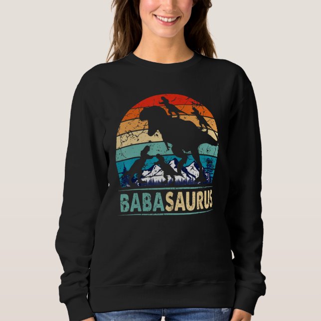 Babasaurus T Rex Baba Dinosaurier 4 Kinder Da des  Sweatshirt (Vorderseite)