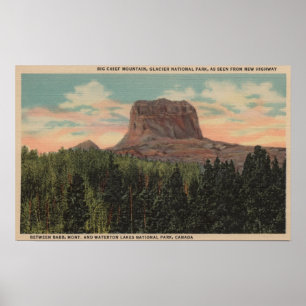 Babb, MT - Blick auf den Großen Berg von Hwy Poster