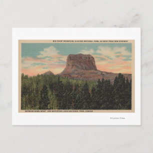 Babb, MT - Blick auf den Großen Berg von Hwy Postkarte
