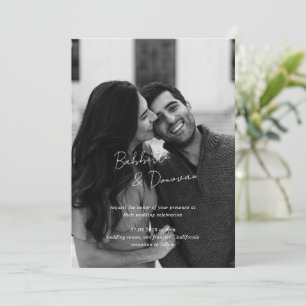 Babbette Minimalistisches Foto Moderne Hochzeit Einladung