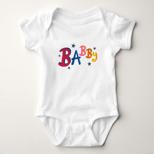 BABBY Black Country Words Baby Bodysuit Baby Strampler (Vorderseite)