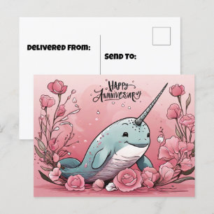 Babby Narwhal-Jubiläum Postkarte
