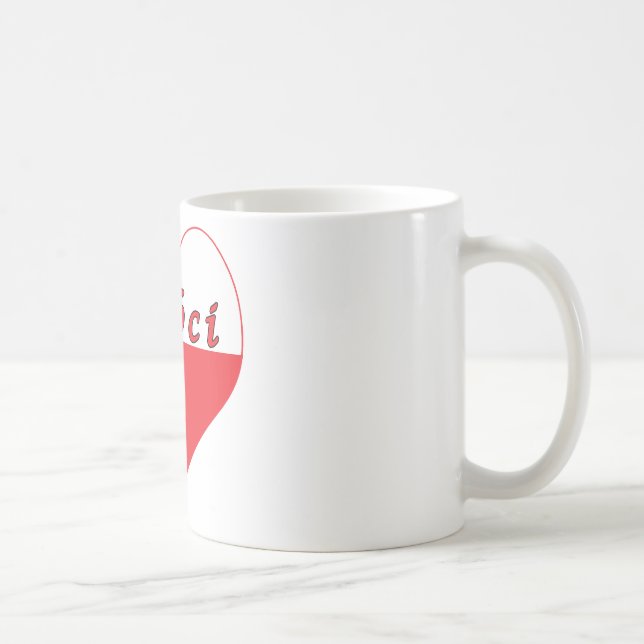Babci Polnisches Herz Kaffeetasse (Rechts)