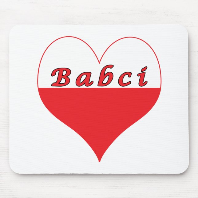 Babci Polnisches Herz Mousepad (Vorne)
