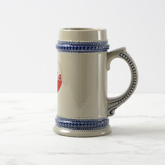 Babcia Polnisches Herz Bierglas (Rechts)