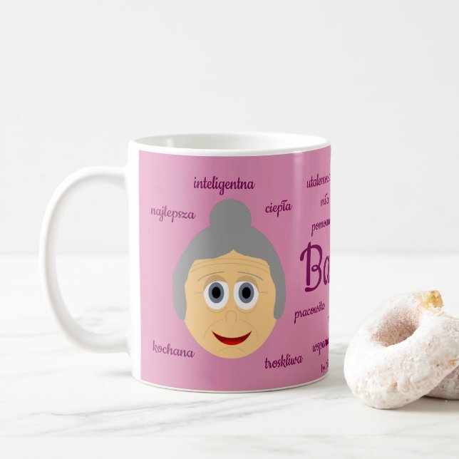 Babcia - rosa kaffeetasse (Mit Donut)
