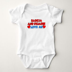 Babcia und Dziadek Liebe Baby Strampler
