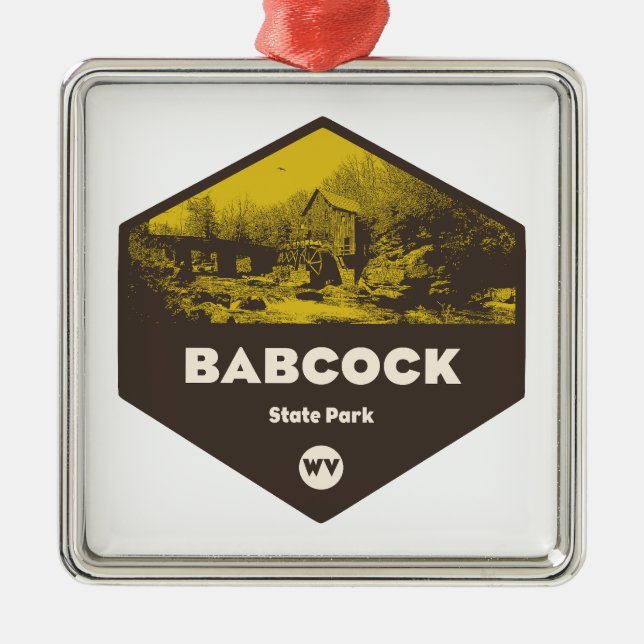 Babcock Staat Park West Virginia Ornament Aus Metall (Vorne)