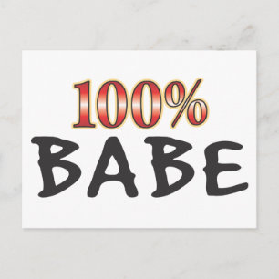 Babe 100 Prozent Postkarte