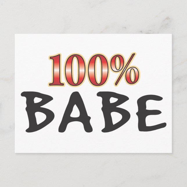 Babe 100 Prozent Postkarte (Vorderseite)