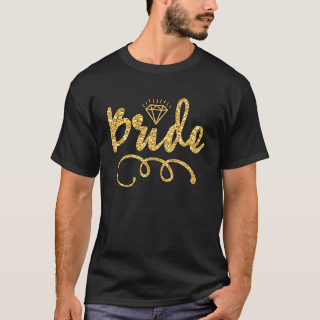 Babe Bride Trendy Retro Bride Squad Stamm Hochzeit T-Shirt (Vorderseite)