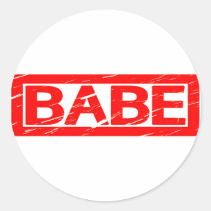 Babe Briefmarke Runder Aufkleber