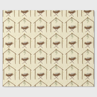 Babe in a manger Christmas wrap Geschenkpapier