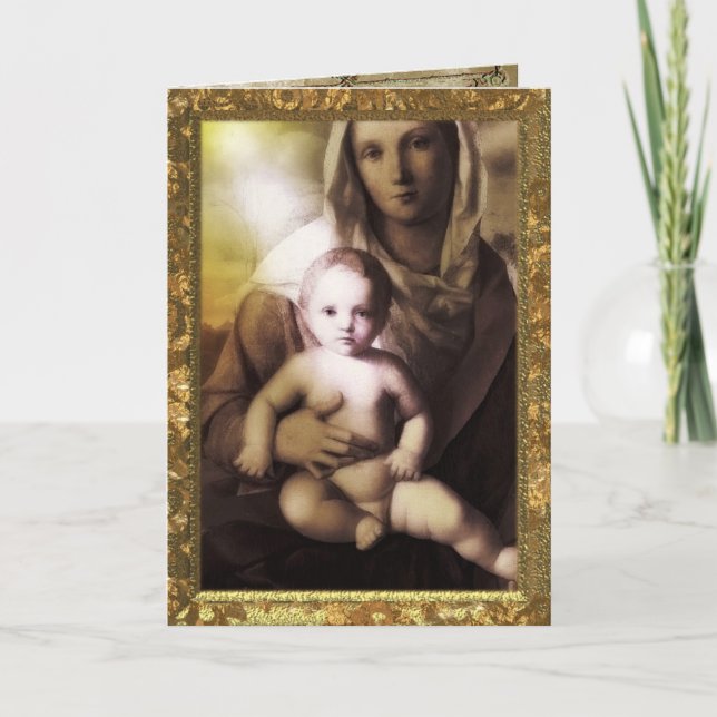 Babe Jesus der Erretter Feiertagskarte (Vorderseite)