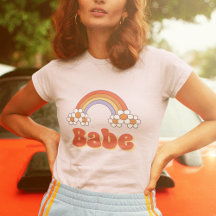Babe Retro Daisy Rainbow Groovy 70er Bachelorette