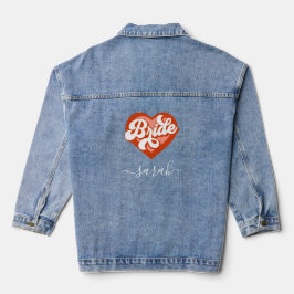Babe Stamm T - Shirt Bachelorette Retro Herz Jeansjacke