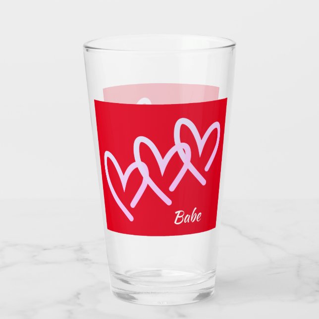 Babe Triple Red Heart Tumbler (Rückseite)
