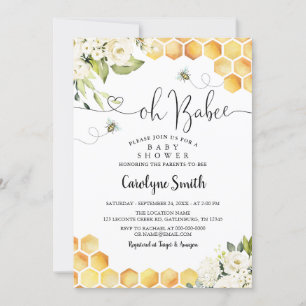 BaBee Gender Neutral Baby Duwer Einladung