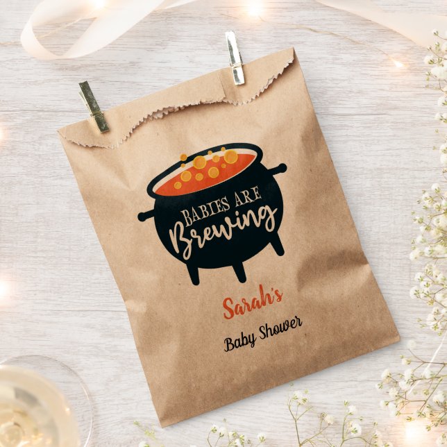 Babies are Brewing Halloween Baby Shower Geschenktütchen (Ausgeschnitten)