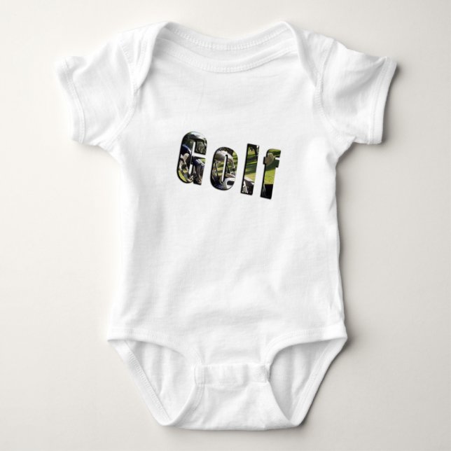 Babies Golf Logo aus Clubs Jumpsuit, Baby Strampler (Vorderseite)