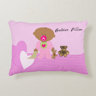 Babies Pillow Design in Pinks Girl Dekokissen
