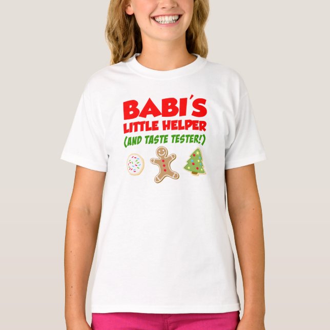 Babis kleiner Helfer Weihnachtskekse-T - Shirt (Vorderseite)