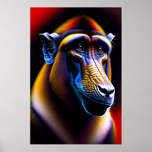 Baboon - Leinwand Art Print Poster