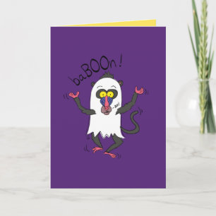 BaBOOn - Lustige Halloween-Affen-Grußkarte Karte