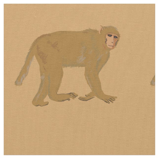 Baboon Monkey Art  Stoff (Nahaufnahme)