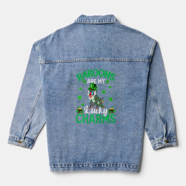 Baboons Drôle Sont Mes Charms Lucky Baboon St Patr (Verso)
