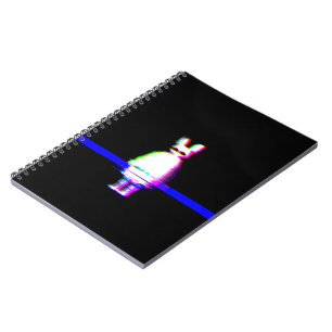 Babu Glitchcore Spiral Notizbuch Notizblock