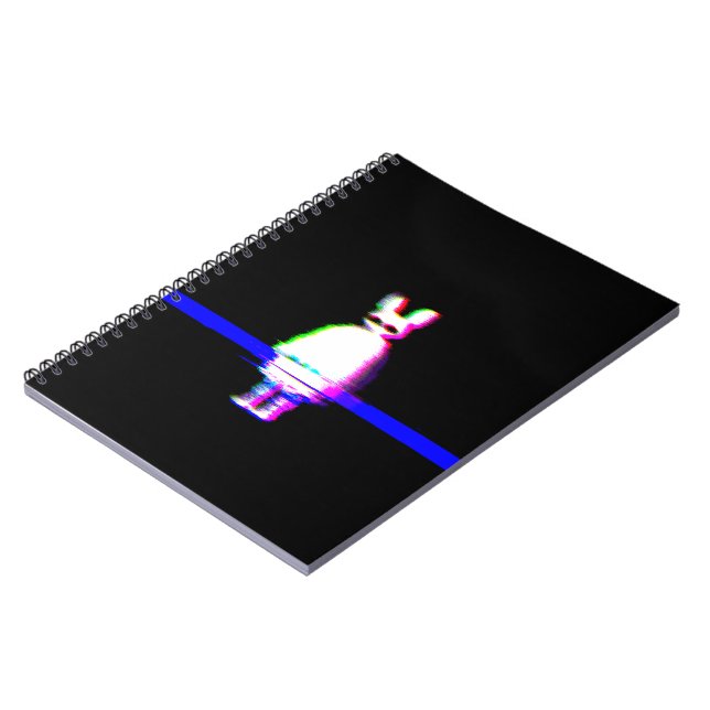 Babu Glitchcore Spiral Notizbuch Notizblock (Linke Seite)
